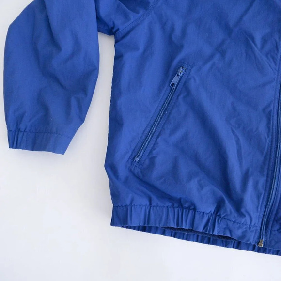 Vintage 90'S Eddie Bauer Blue 100% Nylon Fleece Lined Zip Up Jacket Size Medium - Picture 8 of 14